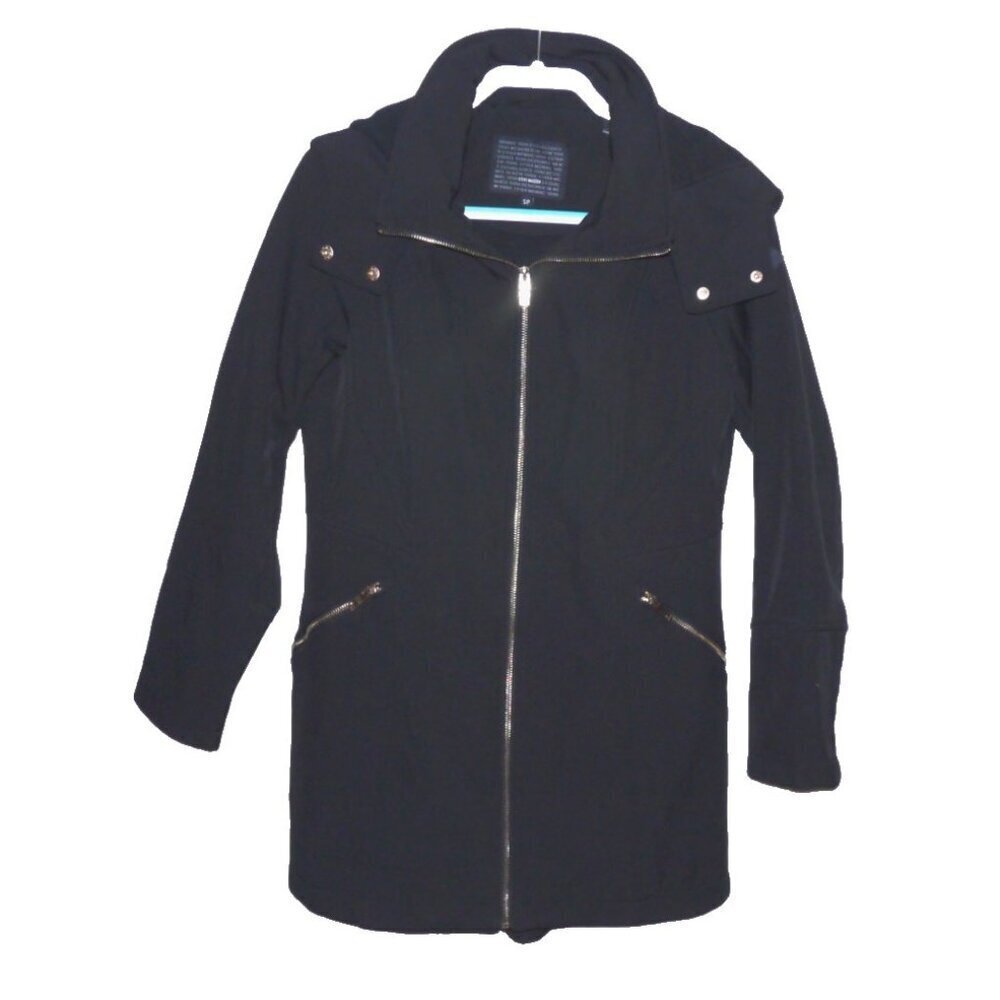 STEVE MADDEN 1990 black fleece lined mid length jacket Woman's size S